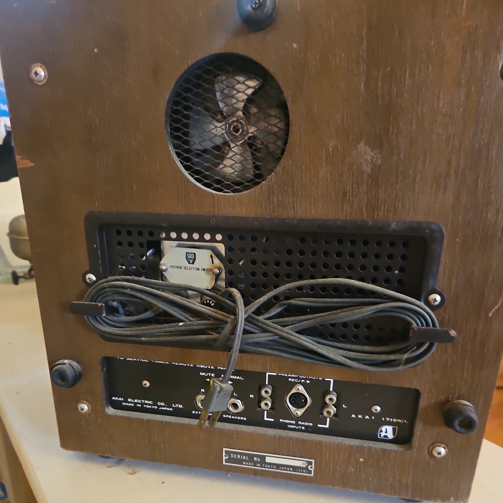 AKAI 1710W four track stereo mono reel to reel – SPEAKERS – ORIGINAL BOX – BOOK