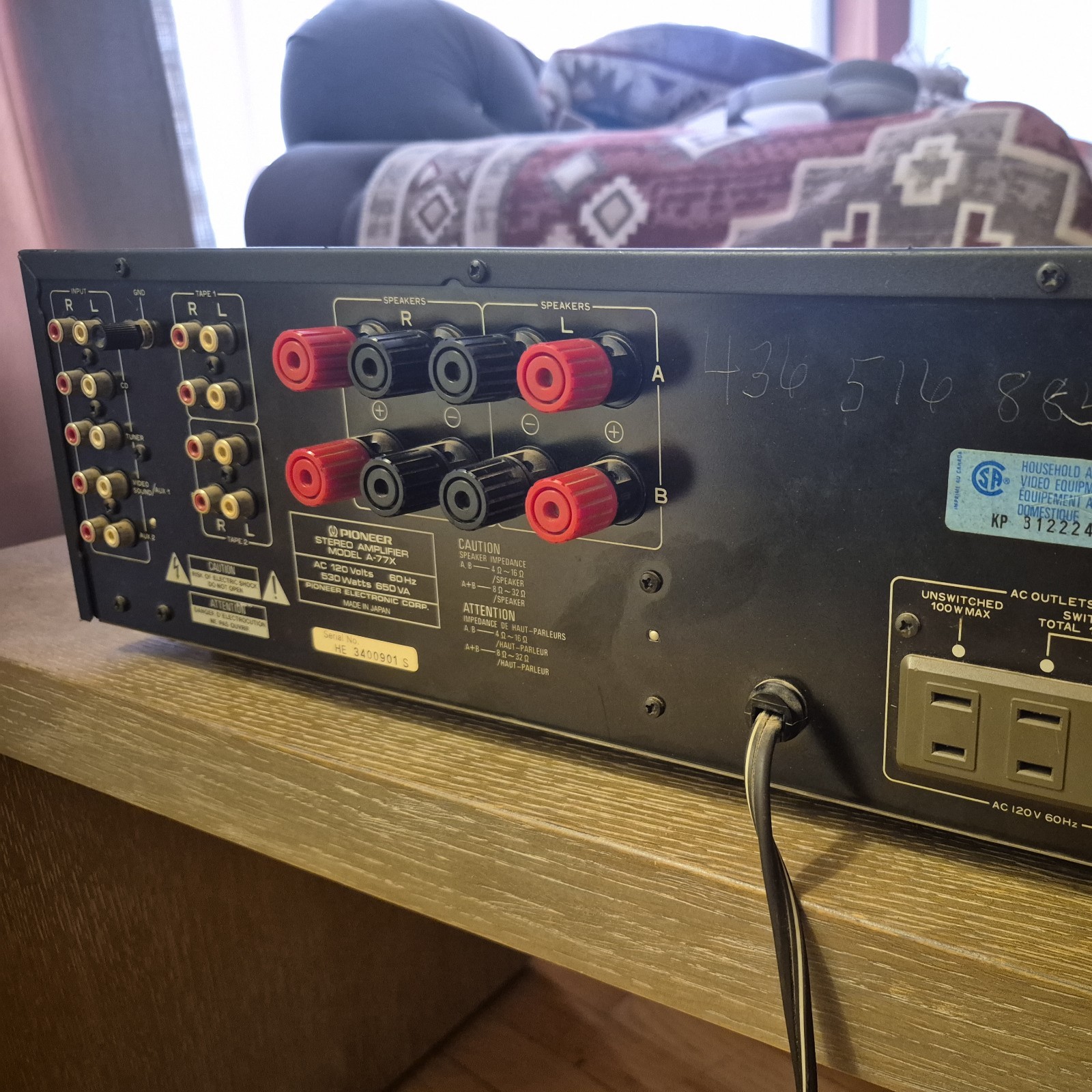 Pioneer A-77X Stereo Amp