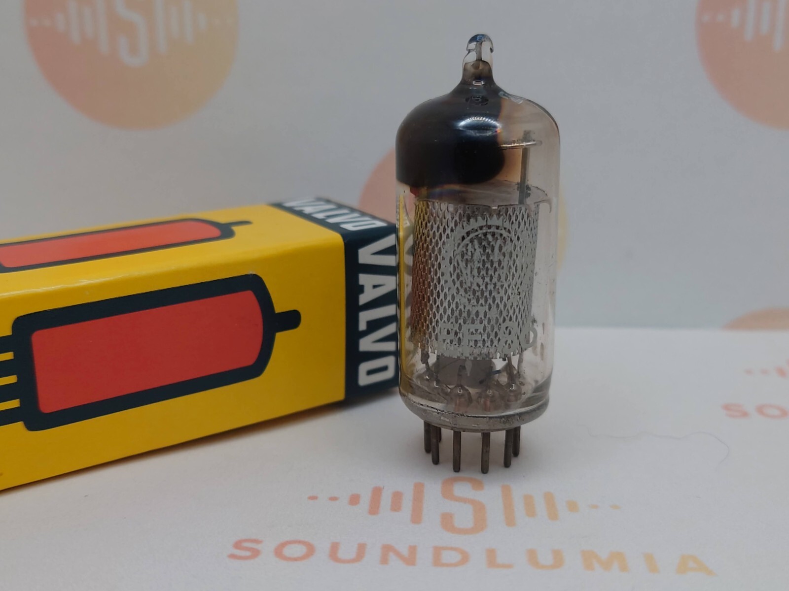 1x Mullard EF86 Long Mesh Plates Square Getter Valvo Label -Blackburn ’55 – NOS+