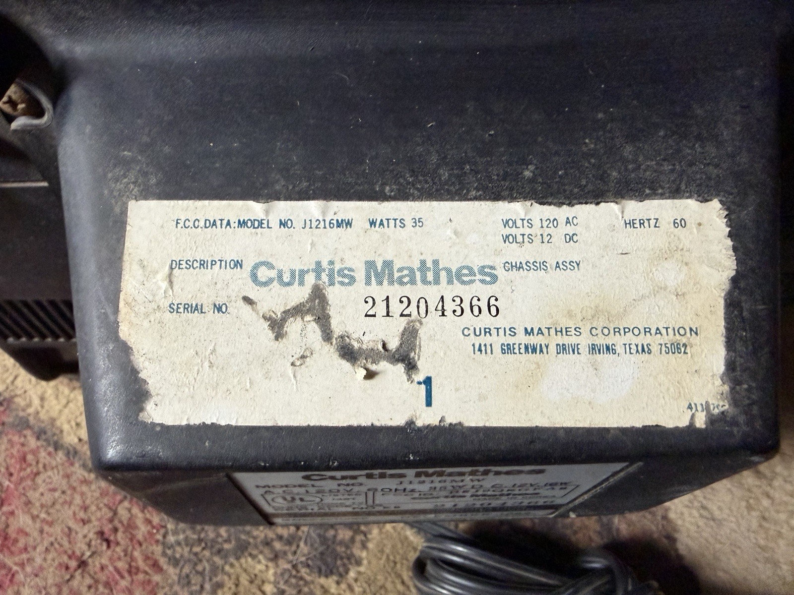 Vintage Wood Grain Curtis Mathis 11” CRT TV Retro