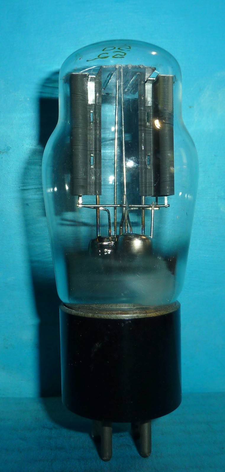 National Union 80 Rectifier Tube Blk Plate Engraved Base Cup Getter Tested