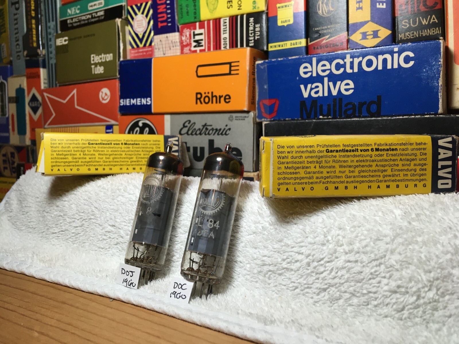 2x VintageNOS Valvo HamburgGermany 6BQ5 EL84 PowerTubes /6RP15 7189 6094 6P14P