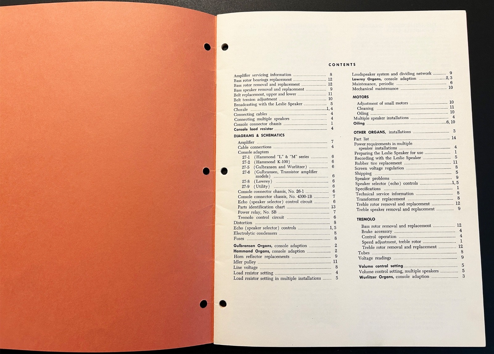 Original Leslie Speaker Model 145 & 147 Owner’s Service Manual M1