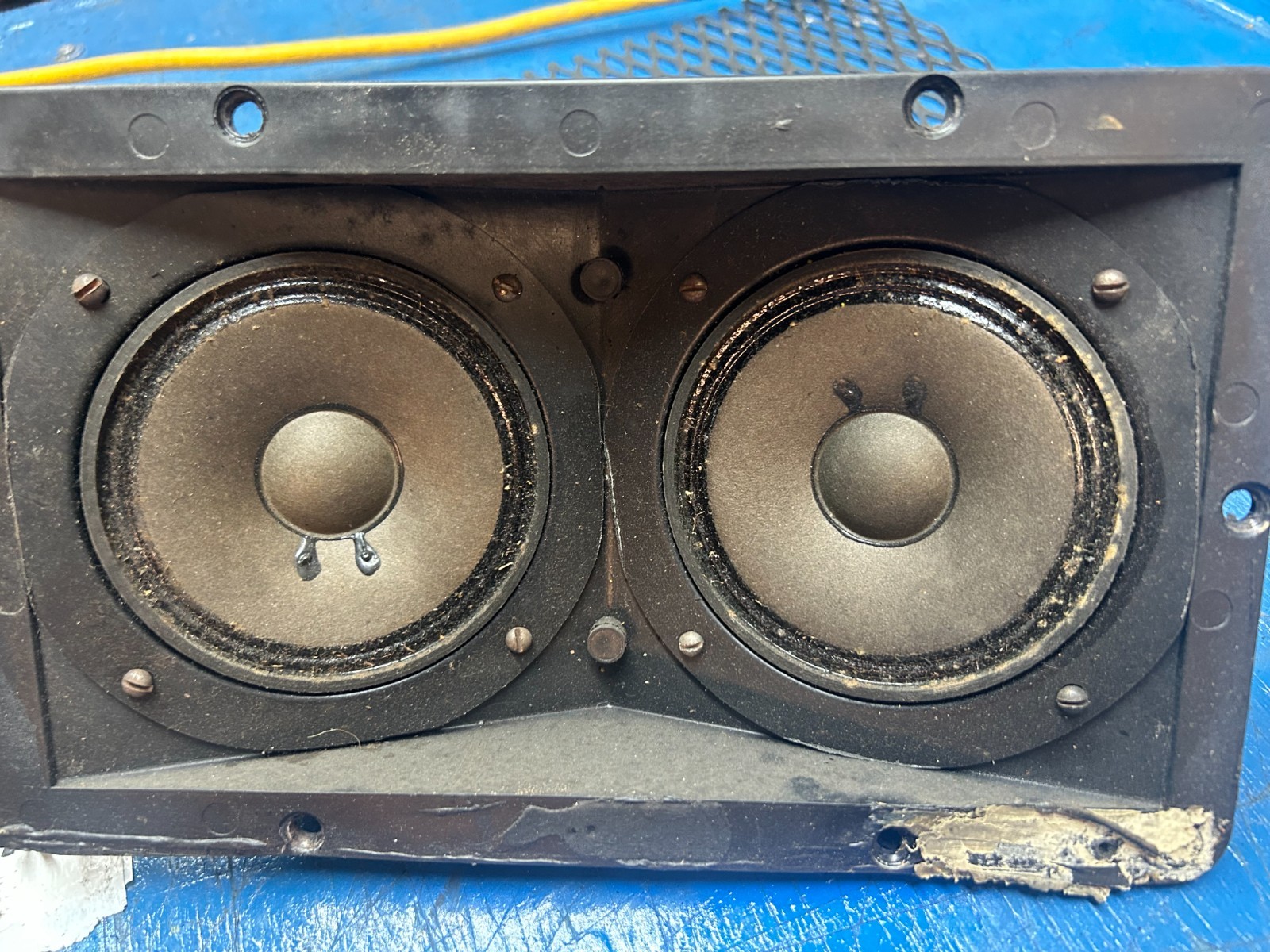 Vintage PAIR 4″ Acoustic Research AR-2A midrange speakers IN ANGLED BAFFLE