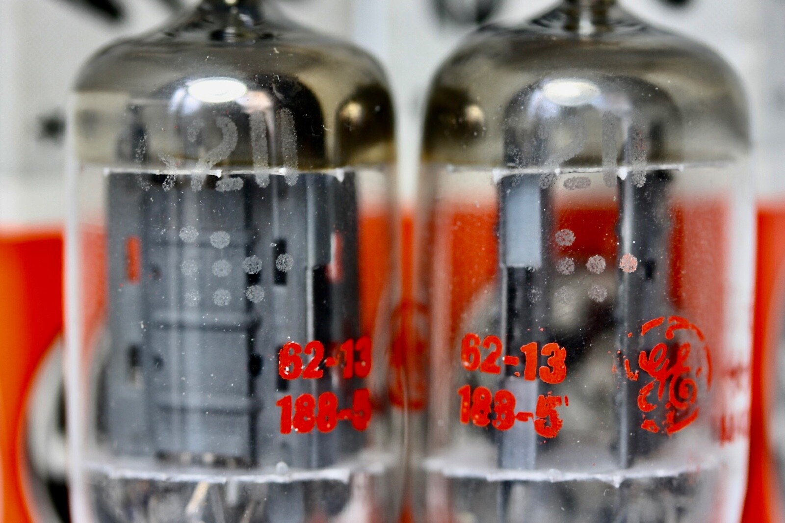 NOS GE 5-STAR ***** 6211 (Sub for ECC802S) MATCHED-PAIR D-GETTER TUBES 100% 1962
