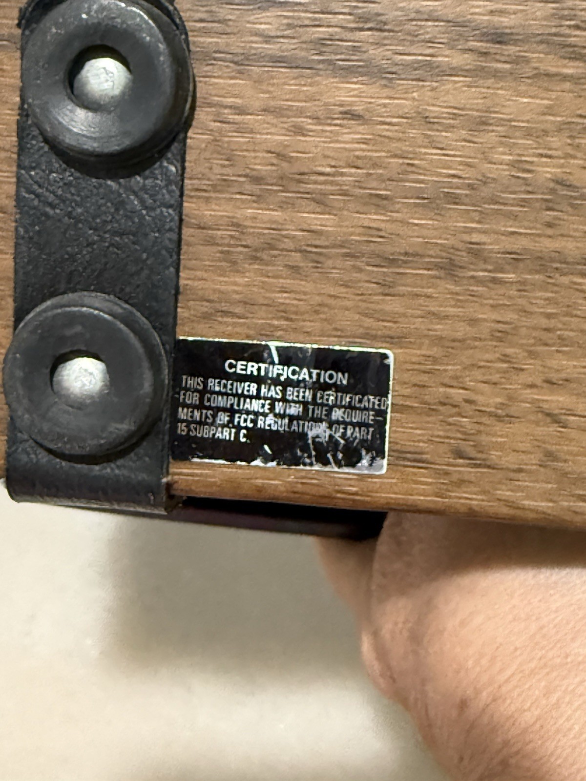 Vintage Sears Roebuck Model 132 Woodgrain Am Fm Radio Antenna Made In Hong Kong