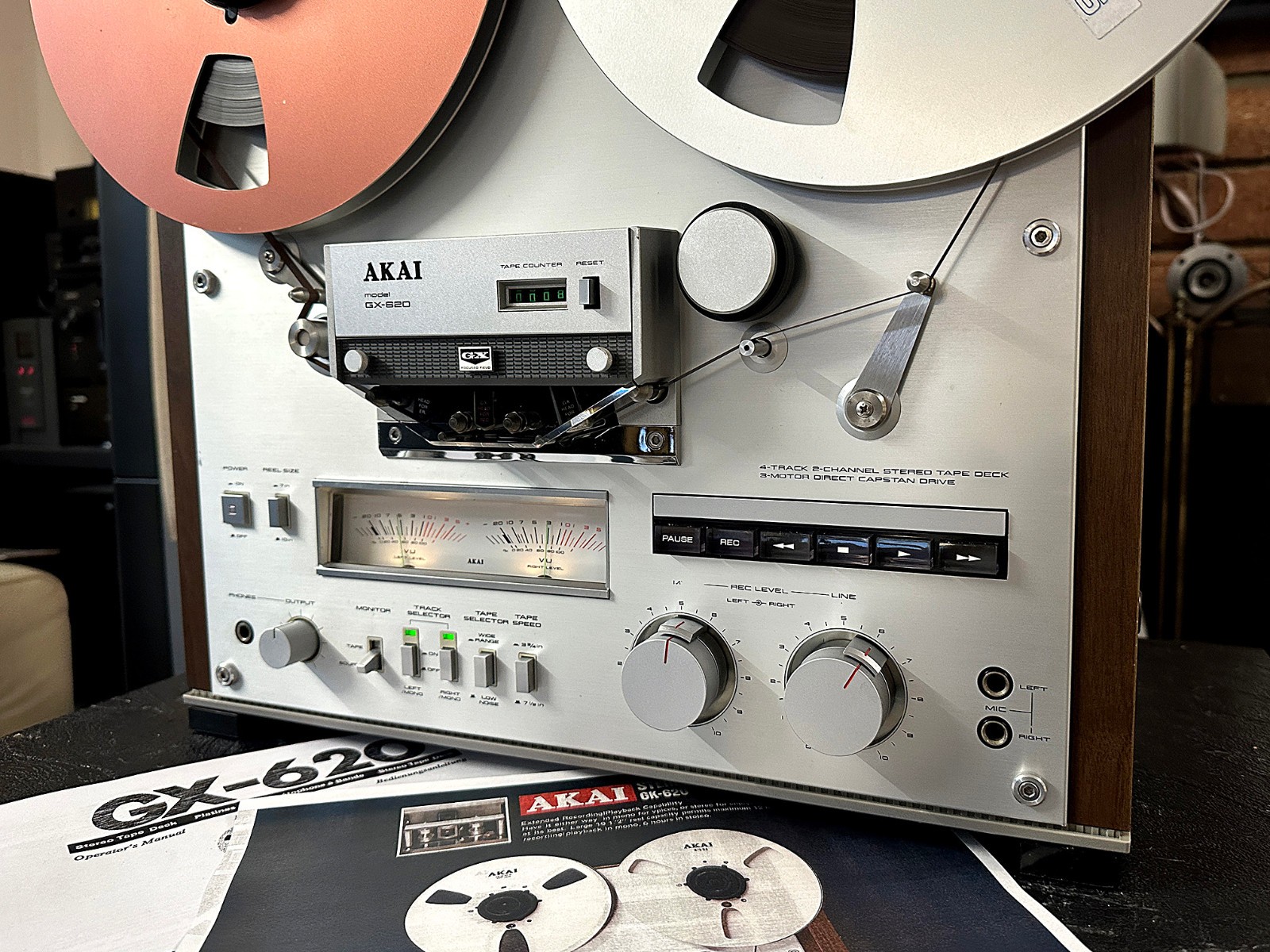 Akai GX-620 Stereo Reel to Reel 10.5″ x 1/4 Tape FullServiced + 30-Day Guarantee