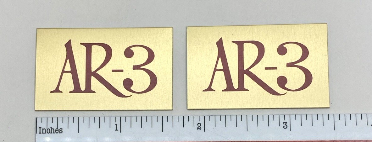 AR-3 Acoustic Research Speaker Badge Logo Emblem Pair Free Shipping