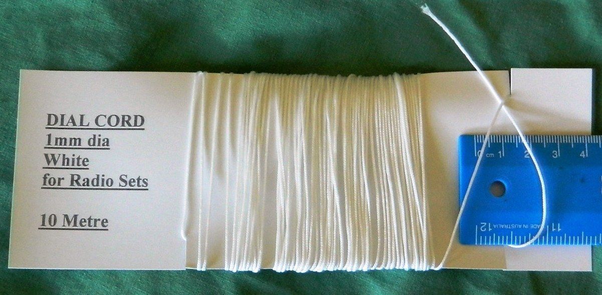 Radio DIAL CORD 1.0 0.8 0.6 mm WHITE synthetic cord 10, 20, 30M suit valve tube