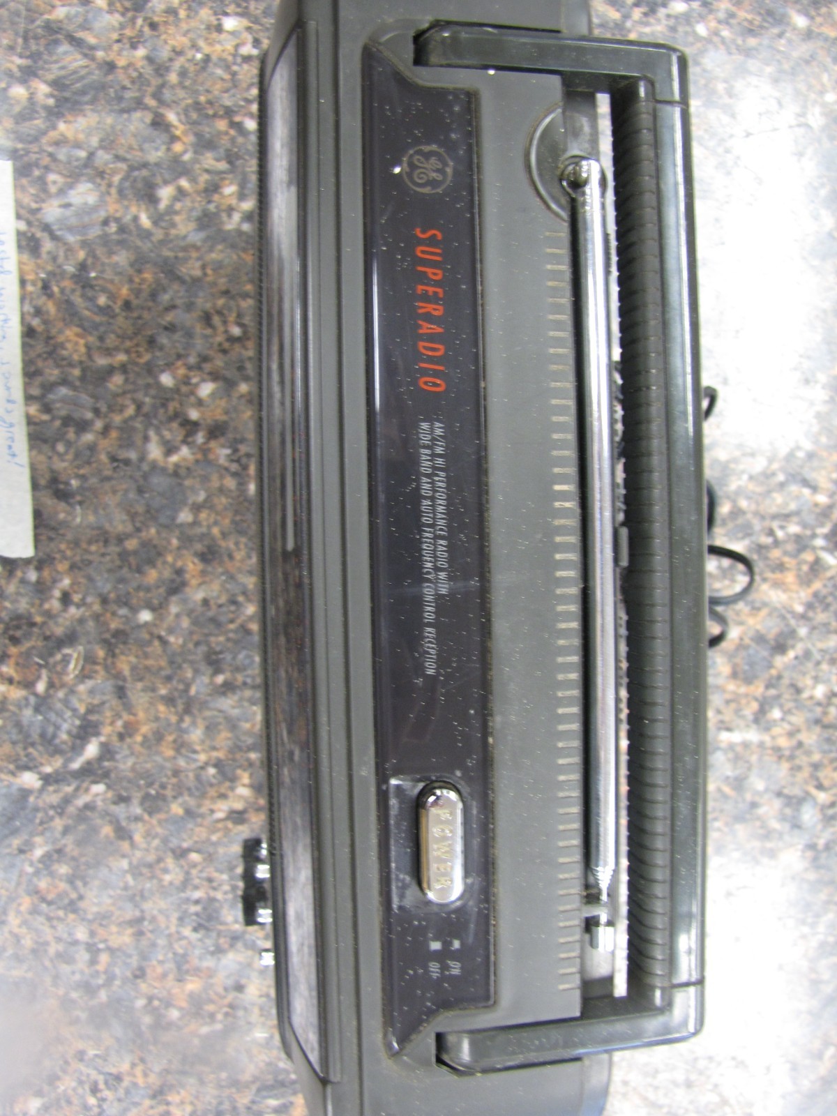 Vintage GE Superadio 7-2887A AM/FM Hi Performance Radio w/ Wide Band -WORKING!