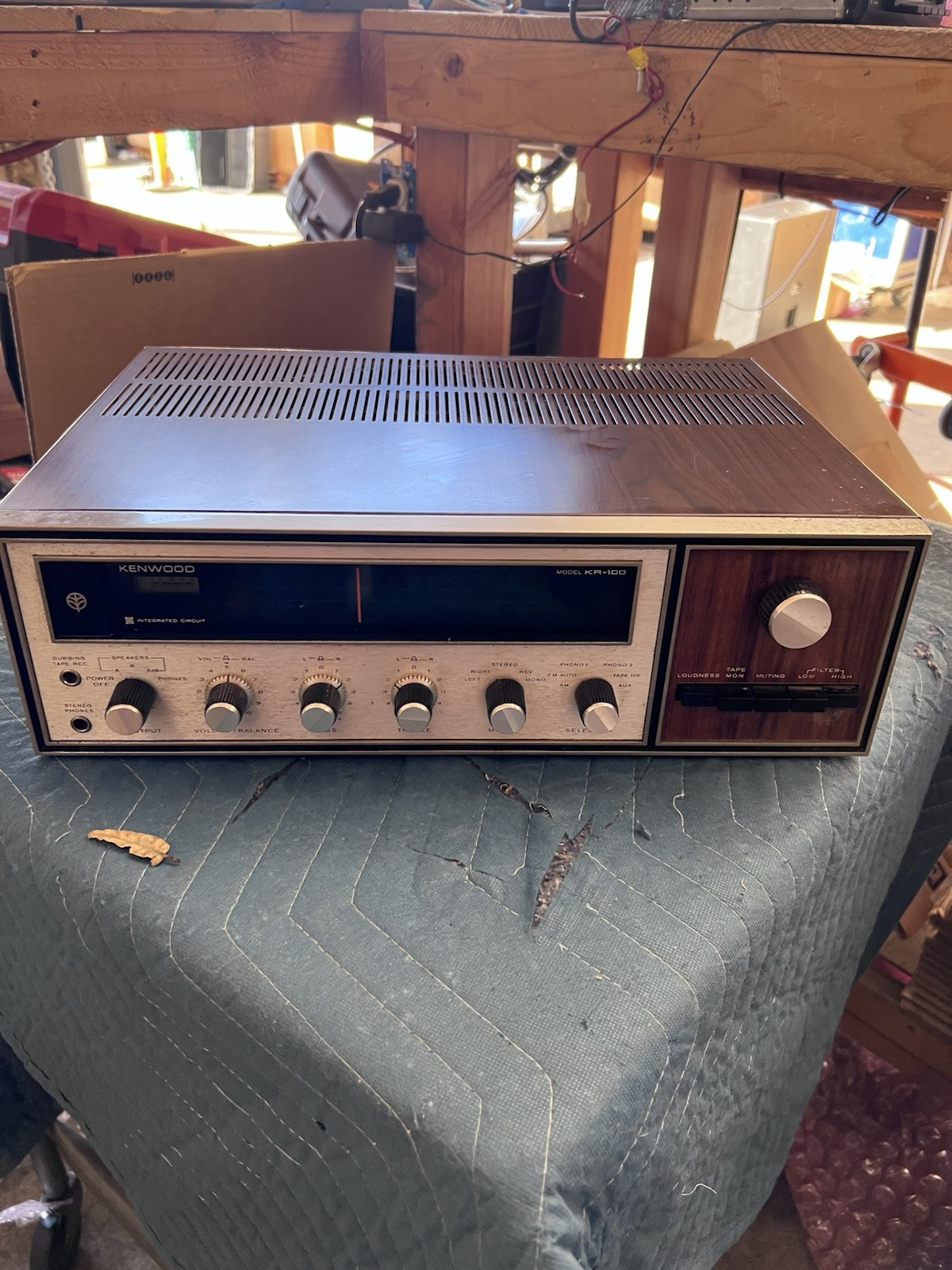 Vintage Kenwood KR-100 Solid State Stereo AM/FM Receiver 1969 AS IS