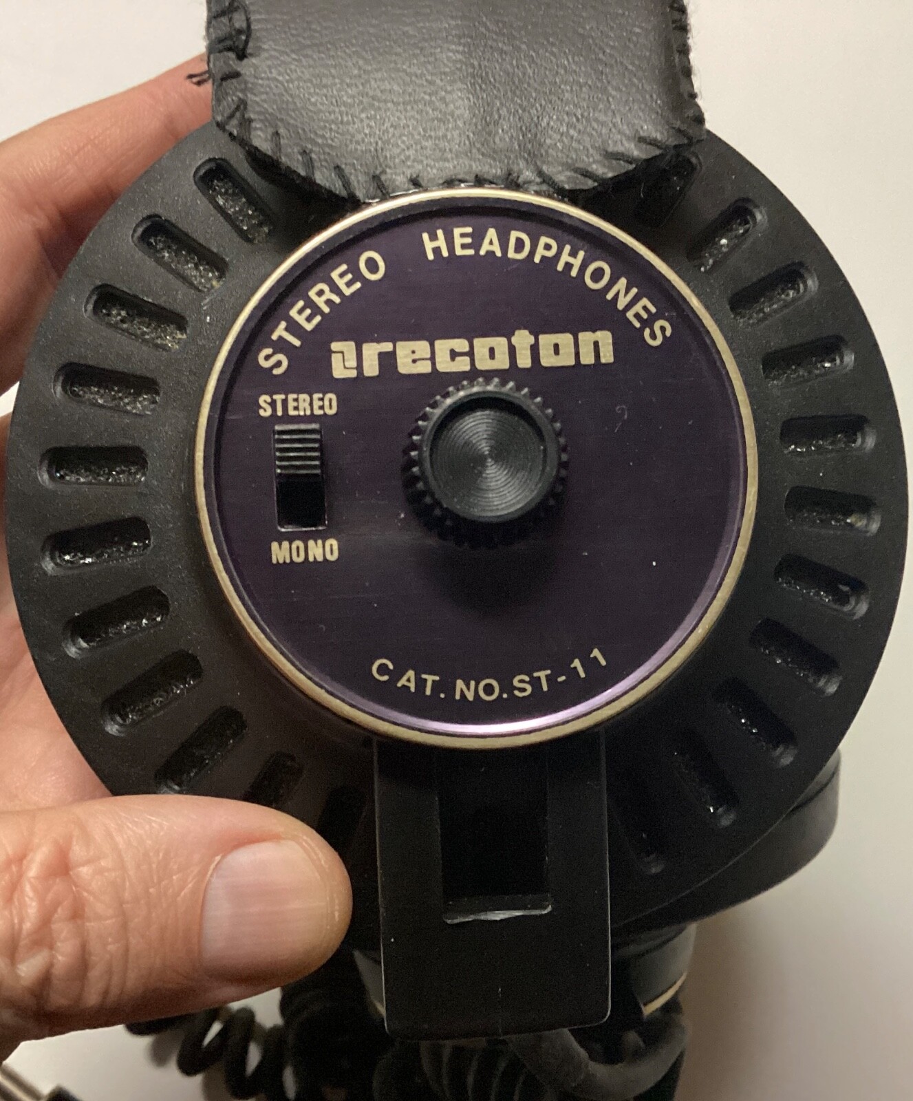 Vintage Recoton ST-11 Power Drive Mono Stereo Headphones USED Tested Works
