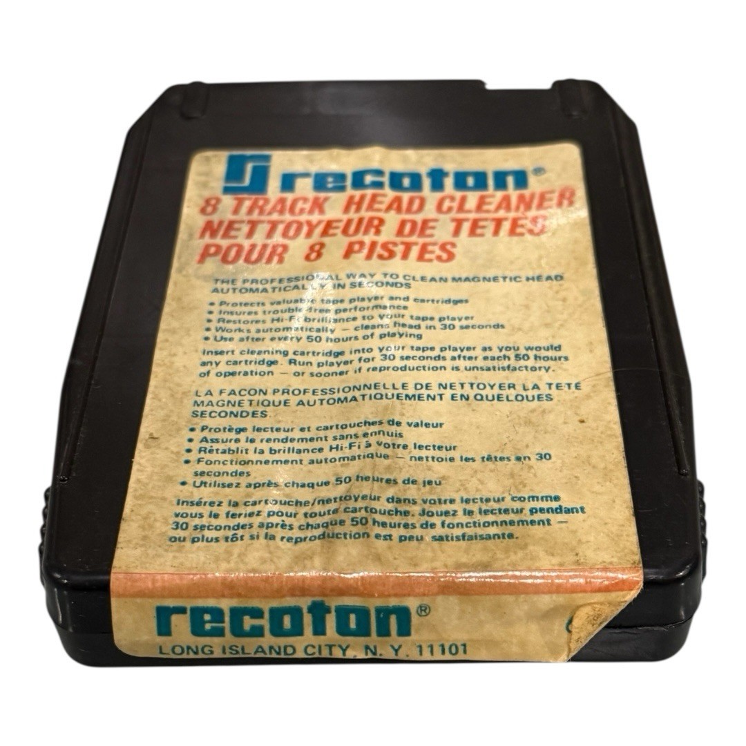 Recoton 8 Track Head Cleaner 8 Track Tape Cartridge