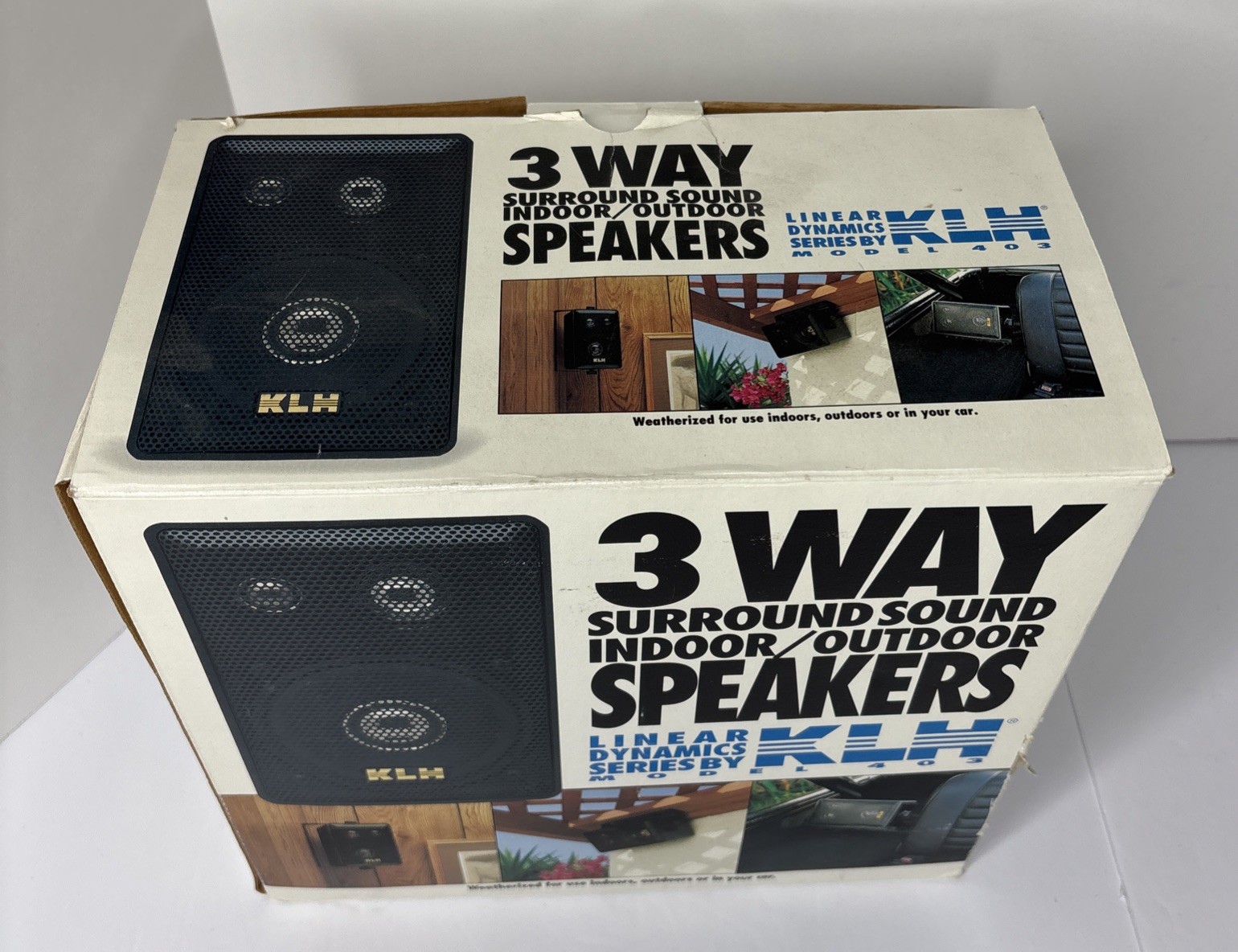 KLH 3 Way Surround Sound Indoor/Outdoor Speakers 403A NEW Open Box NOS
