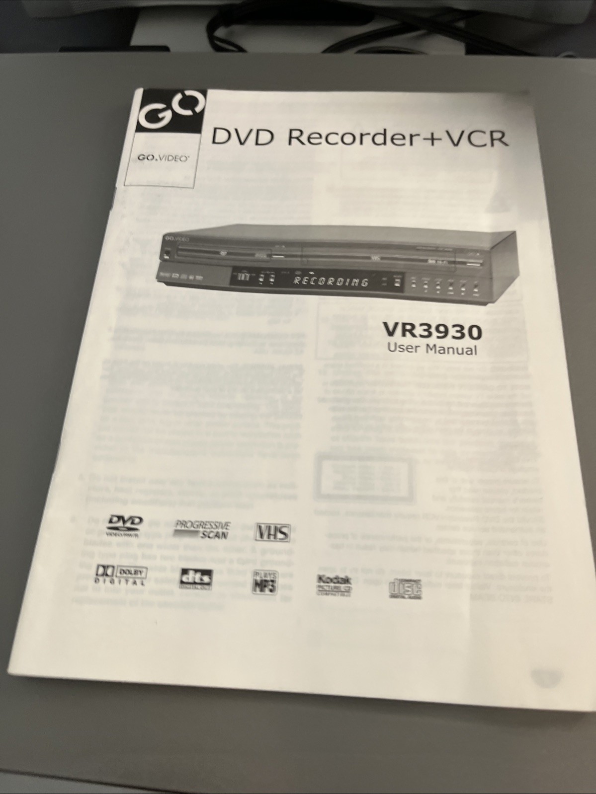 Go Video VR3930 DVD VCR Combo Player Transfer VHS Tape Cassette recorder