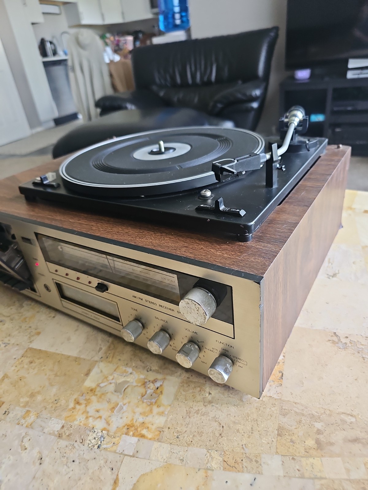 VTG Montgomery Ward Am/Fm Stereo 8 Track Cassette Vinyl Player Tested Read