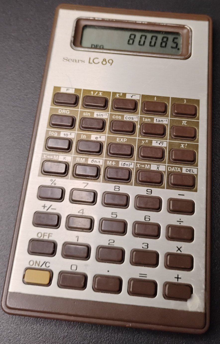 Vintage Sears LC-89 Japan Liquid Crystal Scientific Calculator Tested & Working