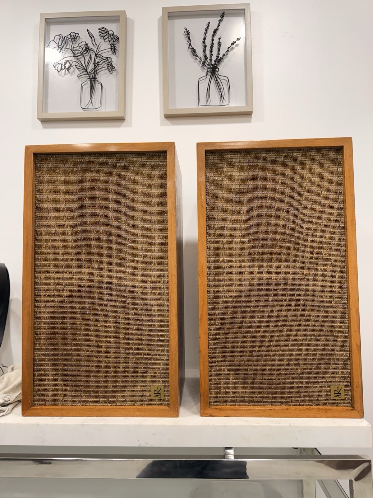 Vintage AR-2 Speakers Pair w/ Boxes + Harman Kardon TP-200 Tube Preamp