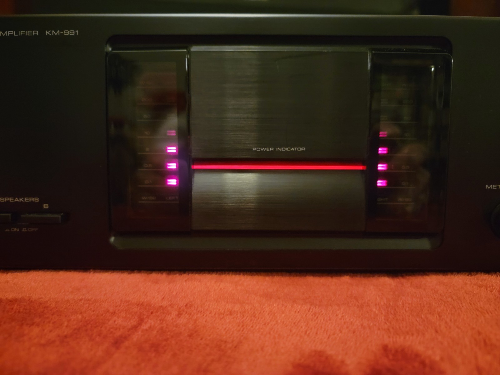 Kenwood KM-991 Stereo Power Amplifier Vintage 150W/Ch Working Power Meters