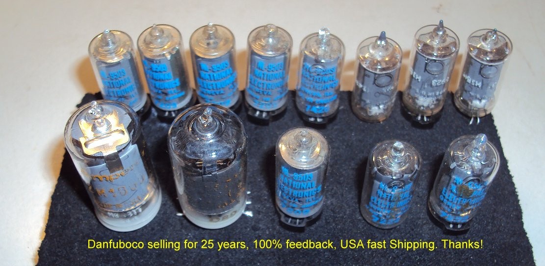 Vintage NIXIE Tubes 11 are National NL-950S types, 2 are Ampex types.