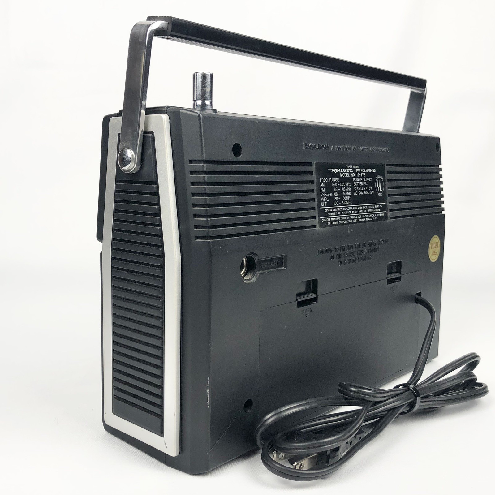 Vintage Realistic Patrolman 50 Portable Radio AM FM VHF UHF Model 12-776