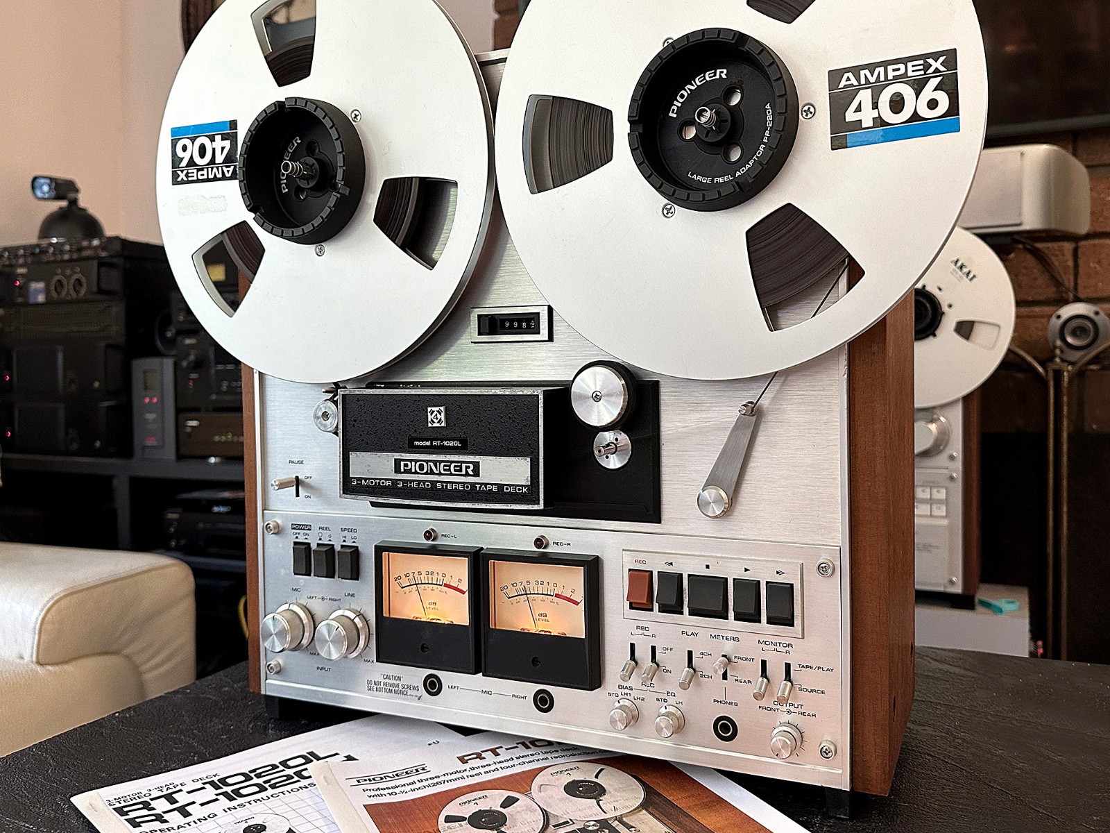 Pioneer RT-1020L Reel to Reel Pro 2/4 Channel Full Serviced + 30-Day Guarantee