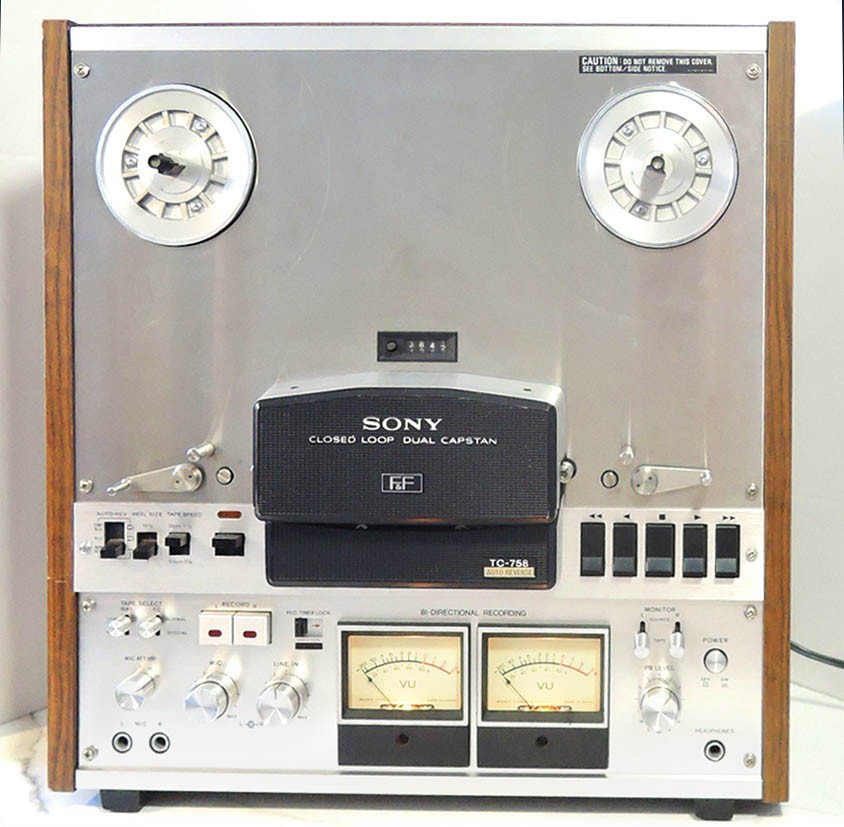 SONY TAPECORDER TC-758 AUTO REVERSE 10″ REEL TO REEL TAPE DECK – FULLY WORKING