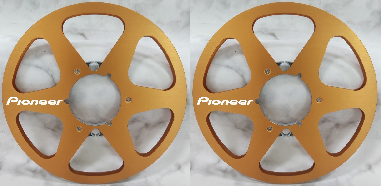 One Pair 10.5” Silver Pioneer Tape Reel Aluminum For Reel To Reel Tape Recorder