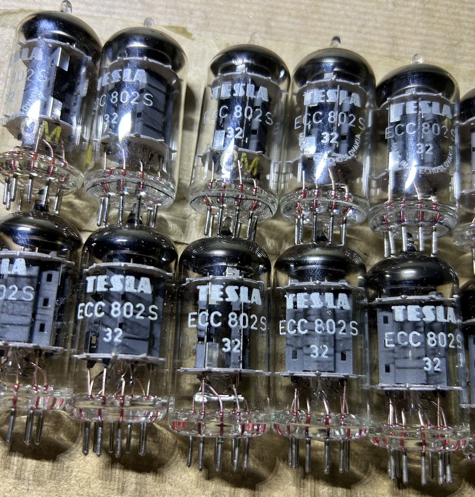 TESLA ECC802S 12AU7 ECC82 NOS white print Rožnov factory