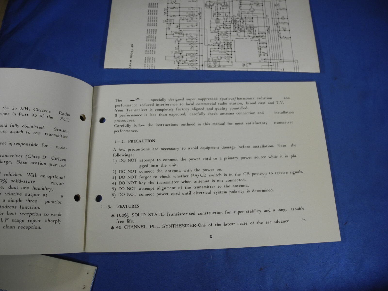 Vintage Owner’s Guide for Midland 1249 CB Radio Manual (Free Shipping!)