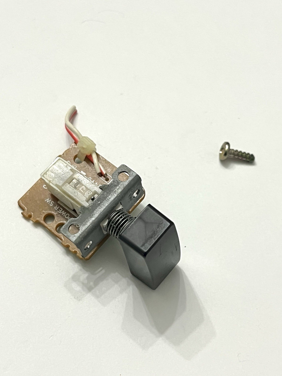 MAGNAVOX STEREO DUAL CASSETTE DECK MC-B300 PARTS- power switch board Assy w/Knob