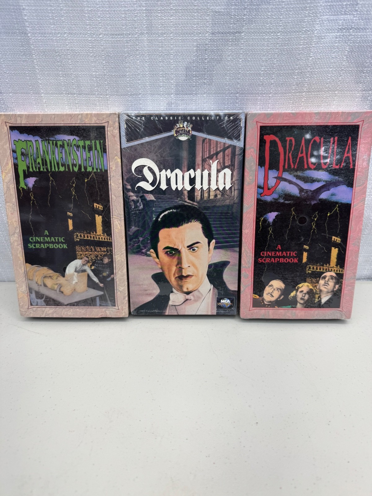 Set of 3 Sealed vintage Horror/ Monster VHS Movies