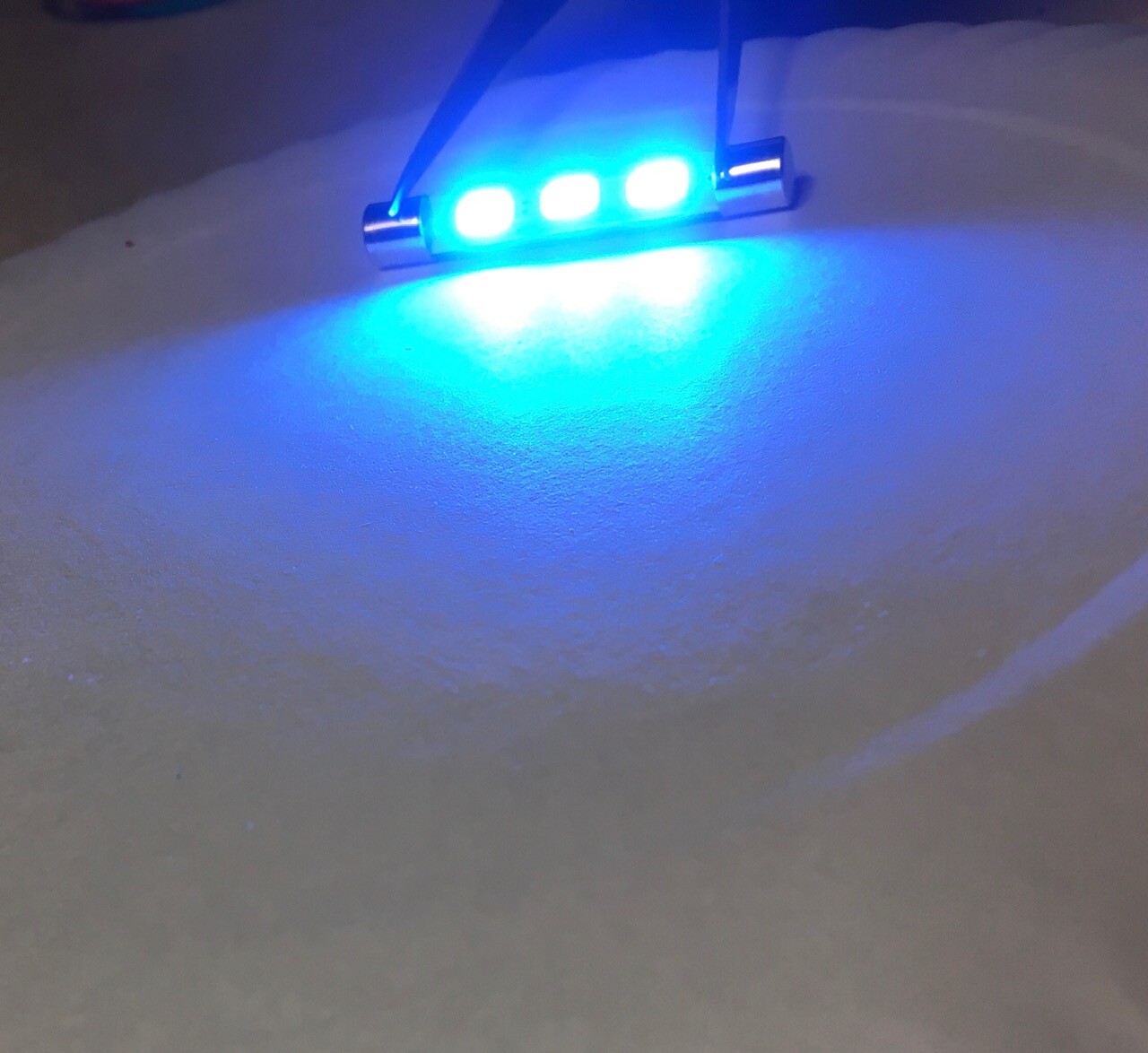 (2)COOL BLUE 41MM-LED 6.3V FUSE LAMPS / MX114 -MX115-MX112- Mcintosh BULBS