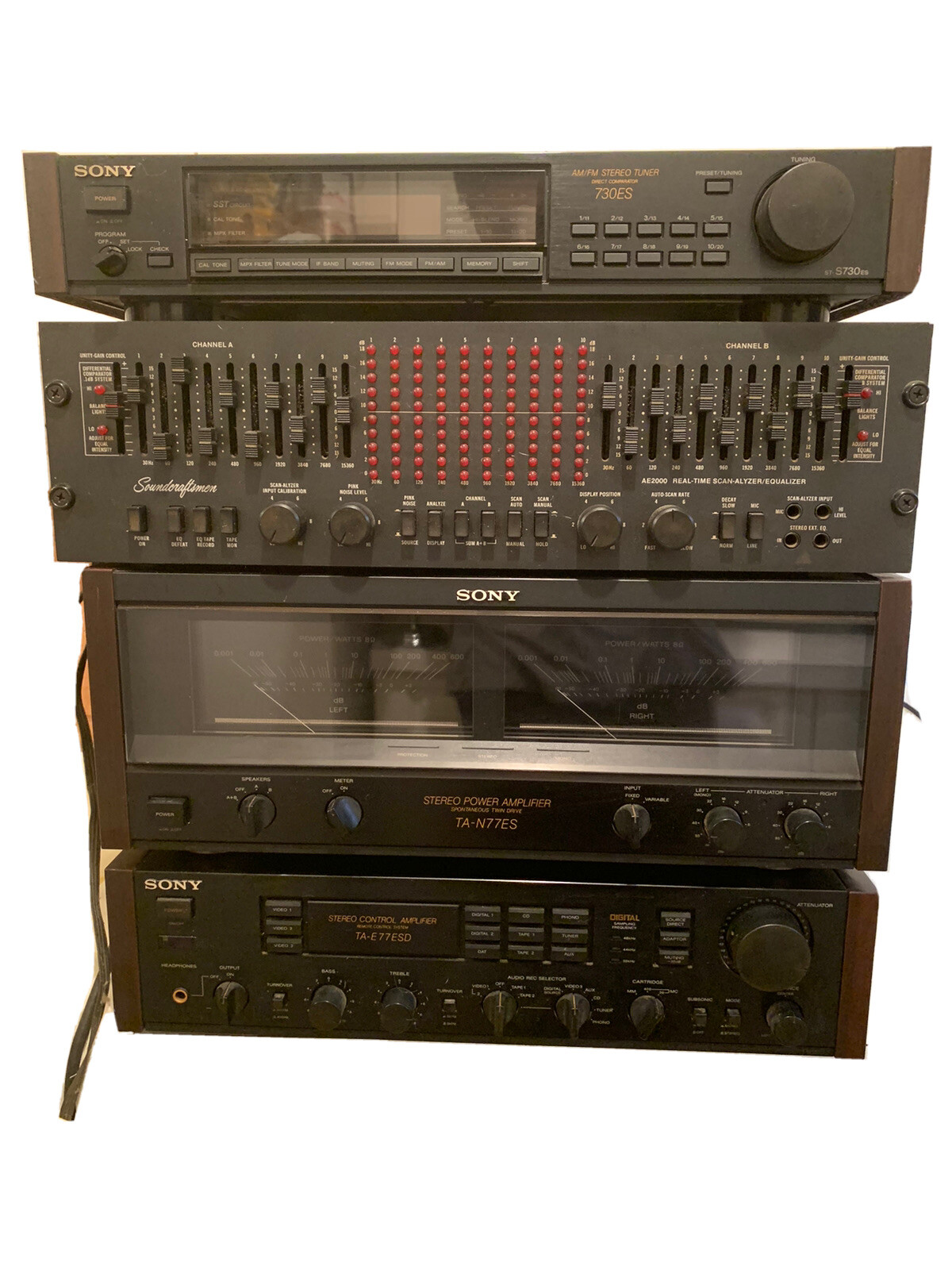 Sony Sounds craftsmen Music Playing System vintage set