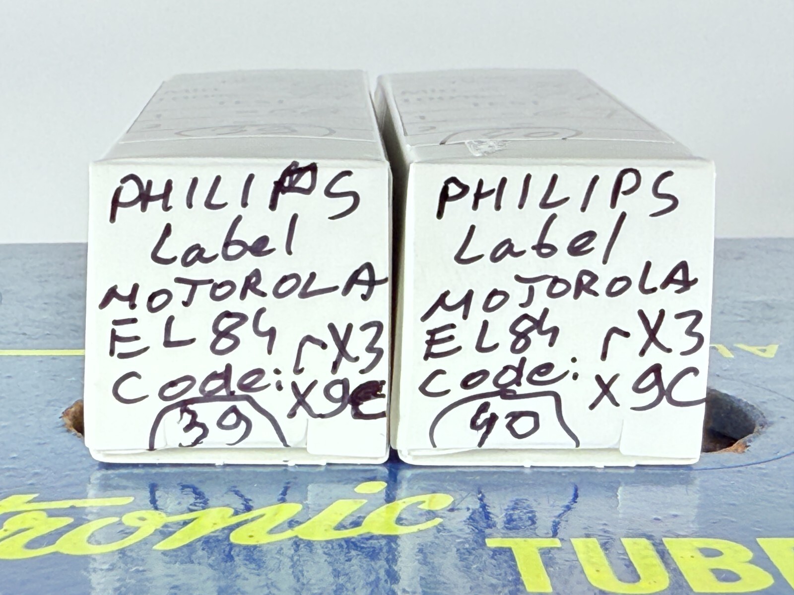 Closely Matched Pair Philips EL84 6BQ5 Code rX3 X9C Tested Good Tube