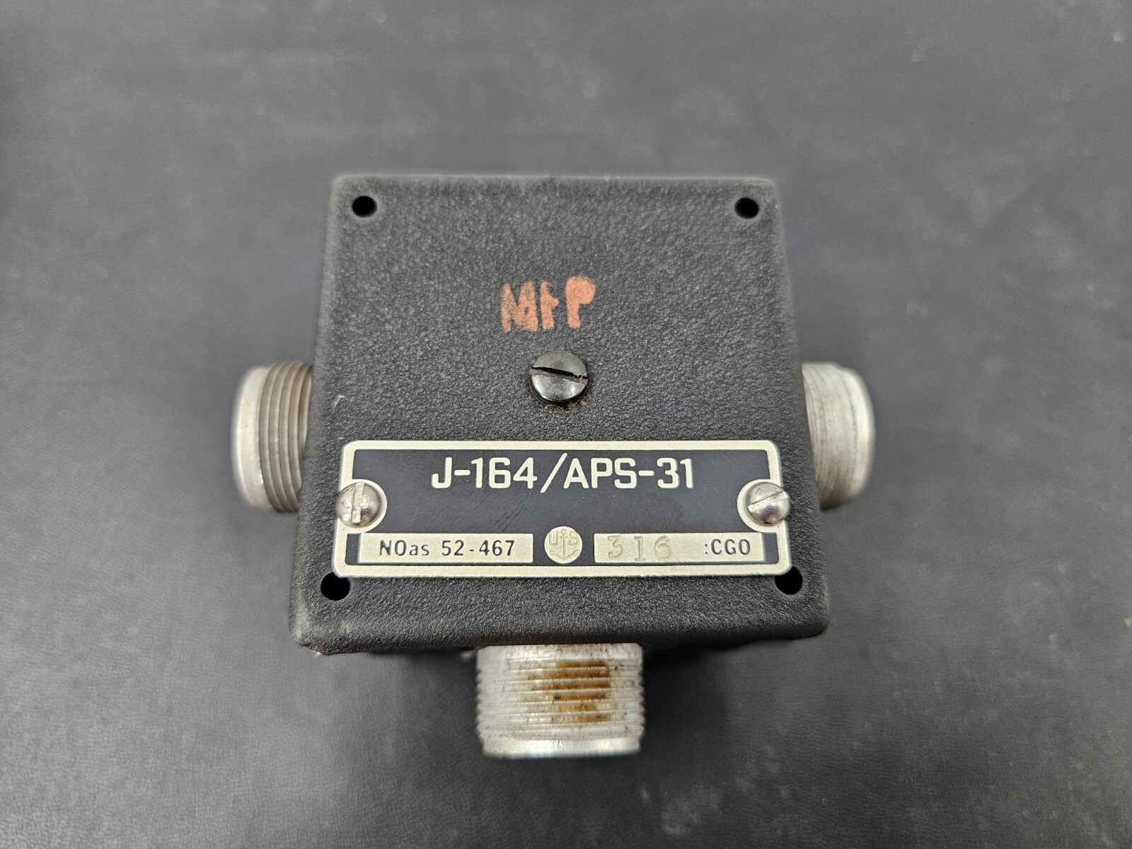 Texas Instruments Radar set J-164/APS-31 Junction Box From 1953 AS-IS EB-16517