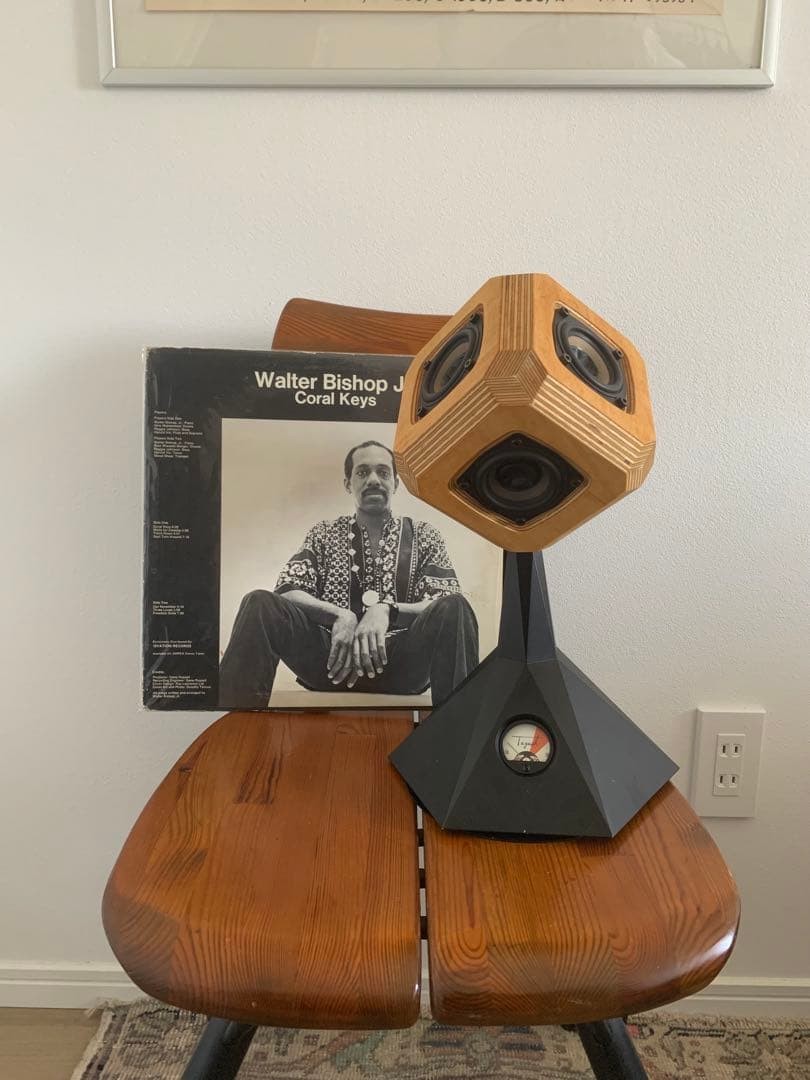 RARE TAGUCHI VOICE ACTIVE SPEAKER DISCONTINUED WITH ORIGINAL WOOD CASE JP HIFI01
