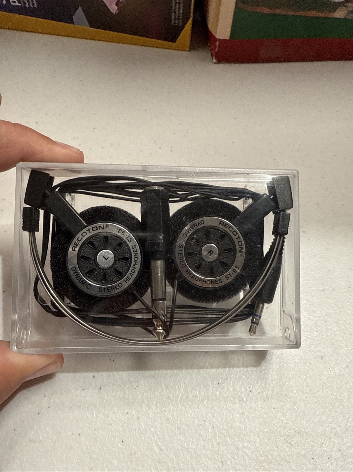 RARE NEW VINTAGE RECOTON ST-93 DYNAMIC STEREO HEADPHONES SAMARIUM COBALT MAGNET