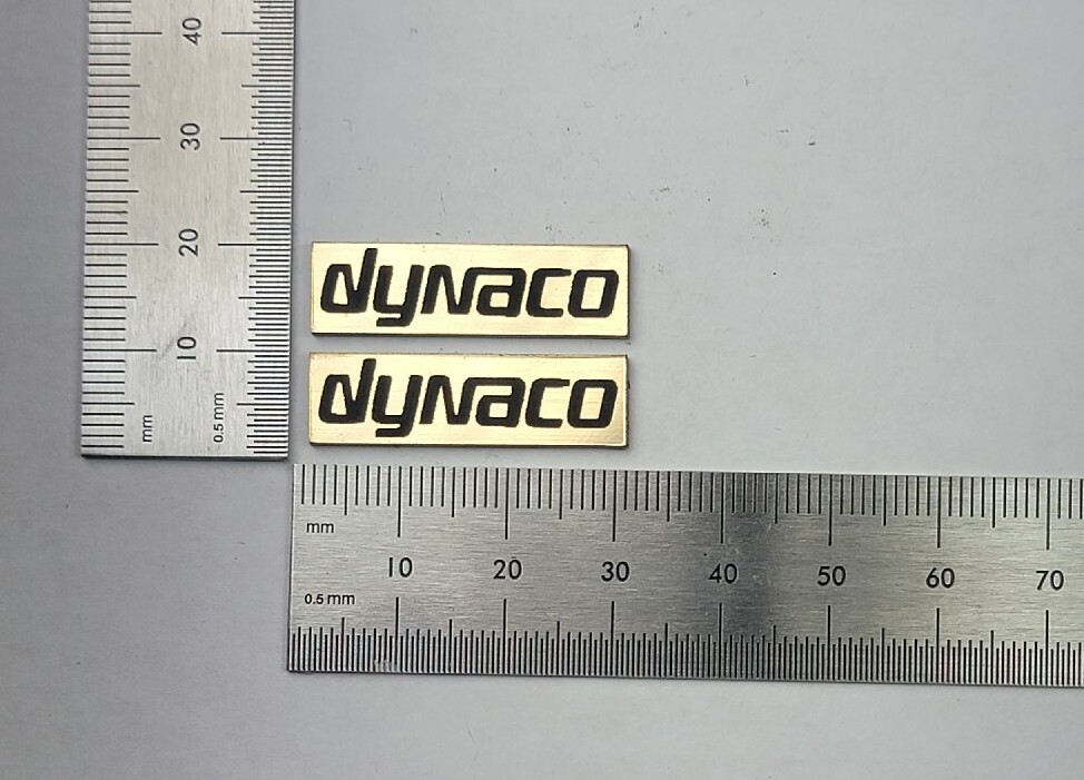 Dynaco Speaker Badge Emblem Logo Name Plate Pair Custom Made