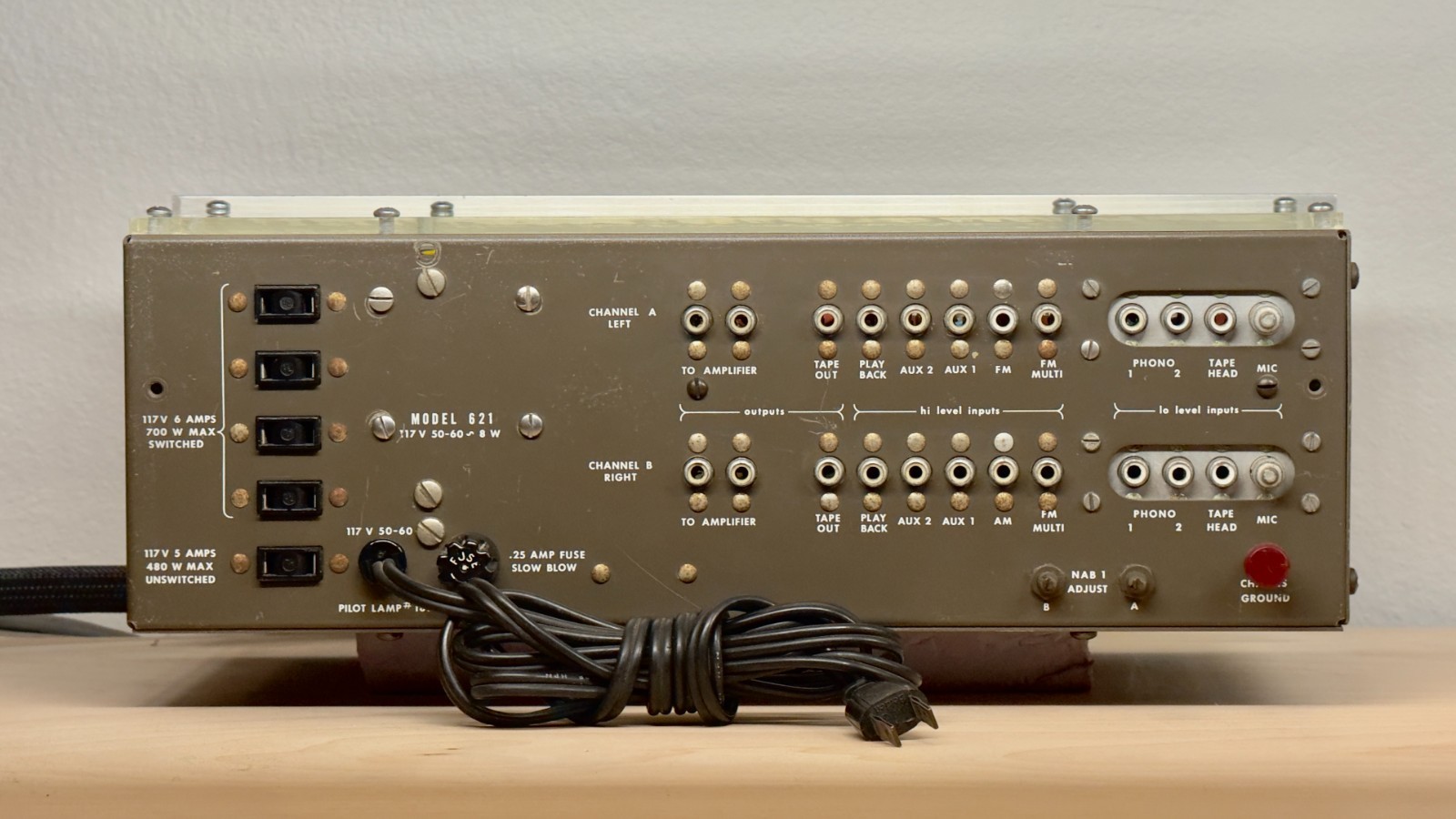 Vintage Hadley Laboratories 621E Stereo Concert Master Preamplifier – Restored