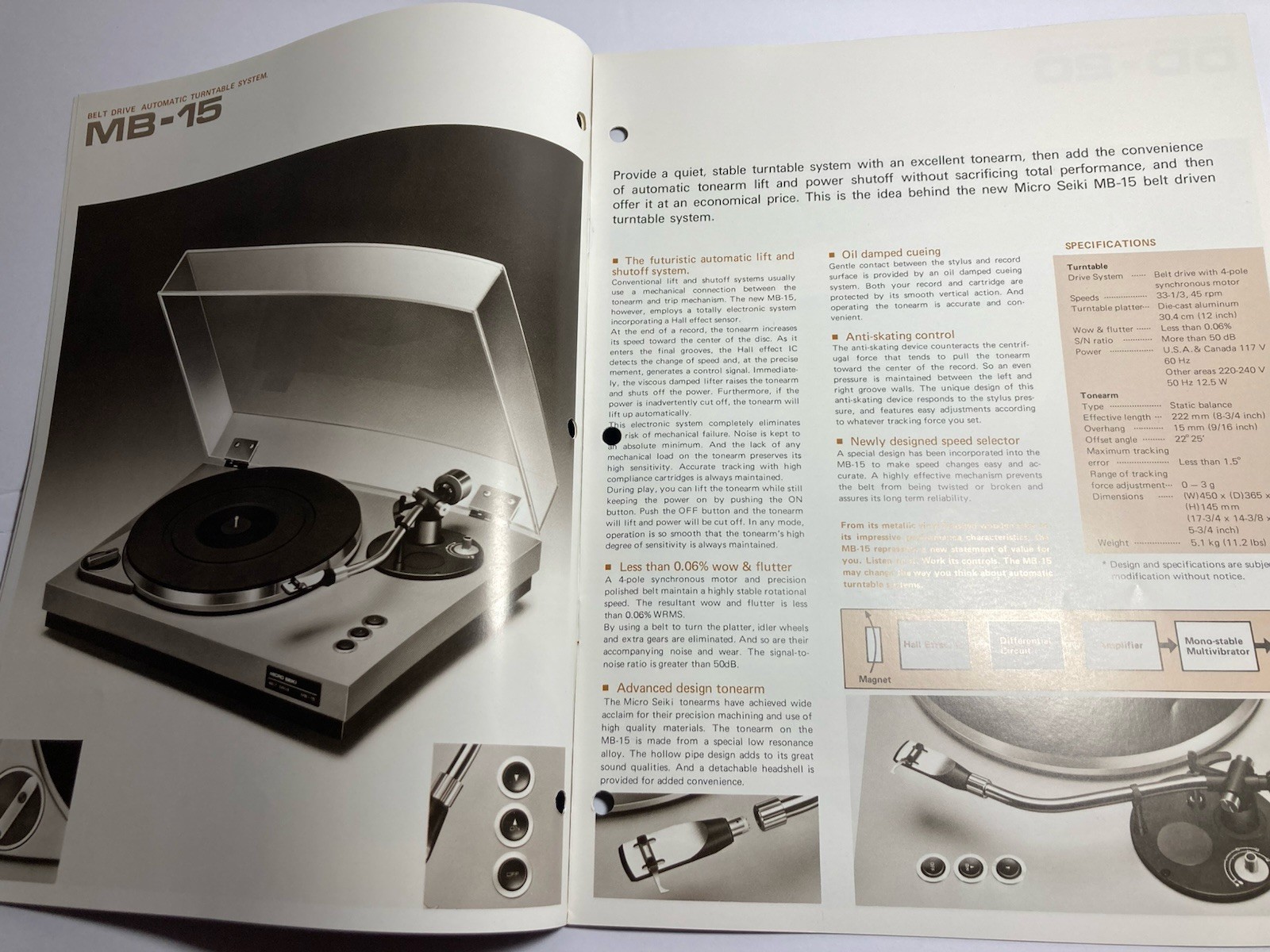 Micro Seiki Stereo Record Player Systems Catalog/Brochure