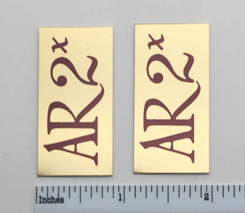 AR-2x Speaker Grill Badges Custom Aluminum Pair Free Shipping