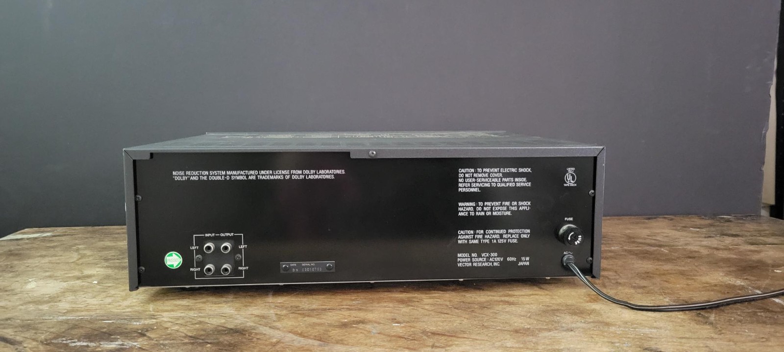 Vector Research VCX-450 Cassette Deck – RECENTLY SERVICED – WORKS