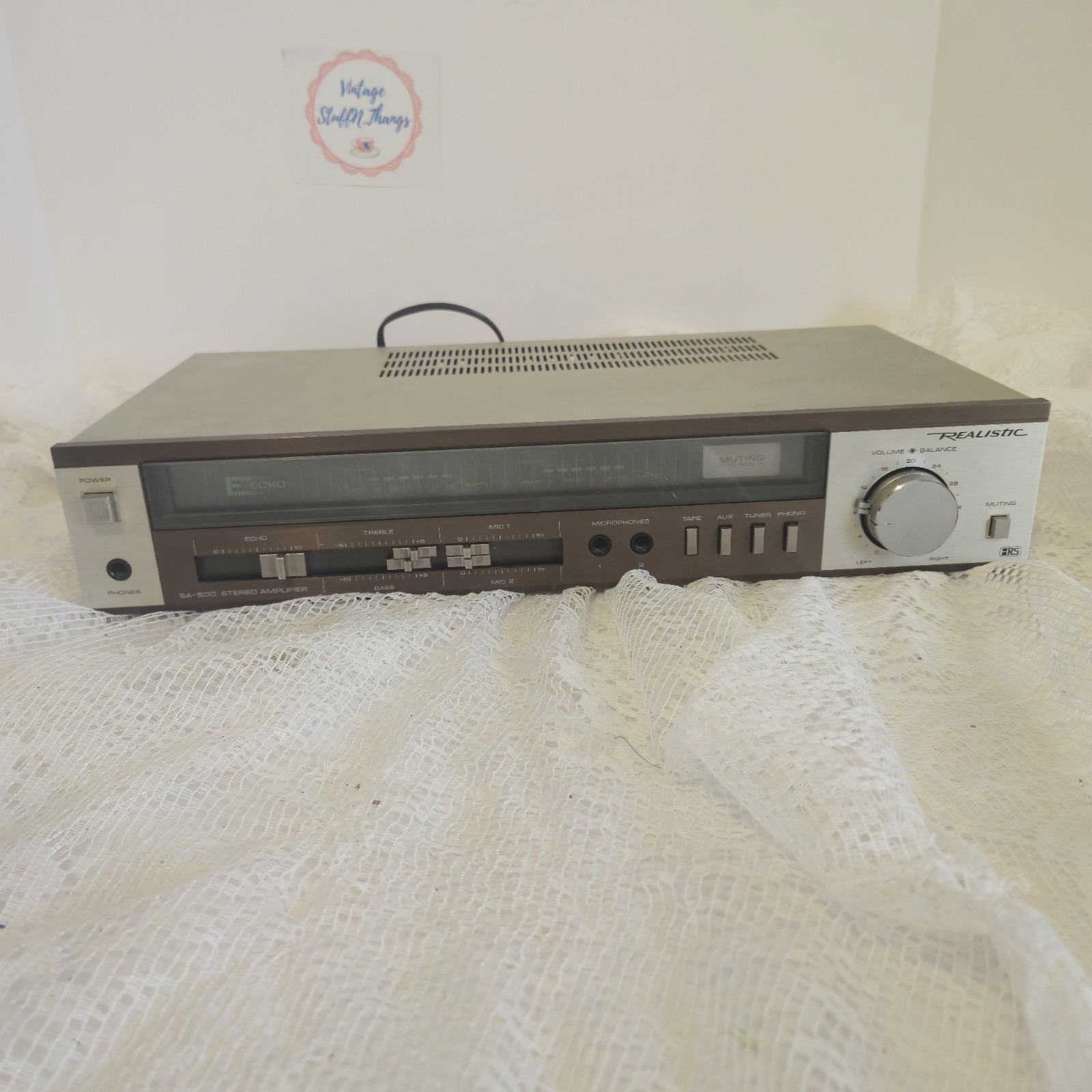 Rare Vintage Realistic SA-500 Integrated Stereo Amplifier Works Great