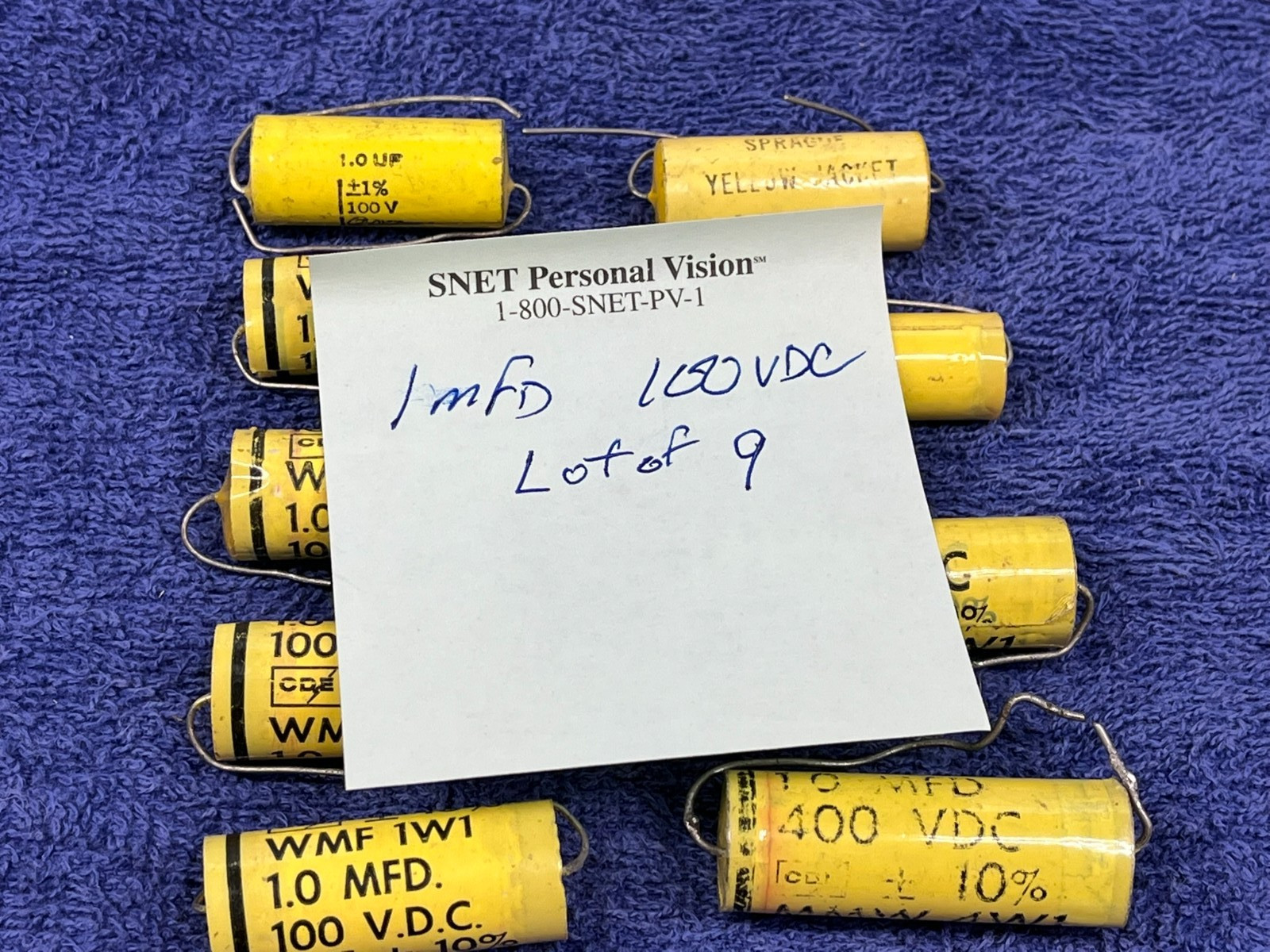 Cornell-Dubilier CDE axial 1 UF 100 V – 400 V Tube amplifier capacitor Lot of 9