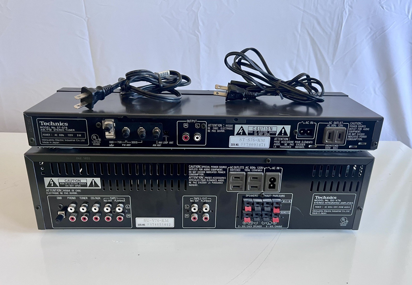 Vintage Technics SU-V76 Stereo Integrated Amp and ST-S76 Tuner – Made In Japan