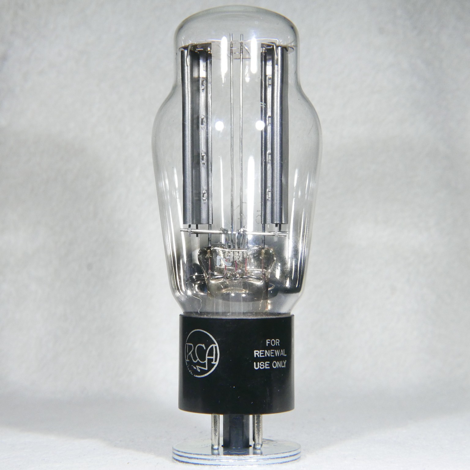 RCA 5U4G Hanging Filament Bottom Getter Smooth Black Plate USA 1942