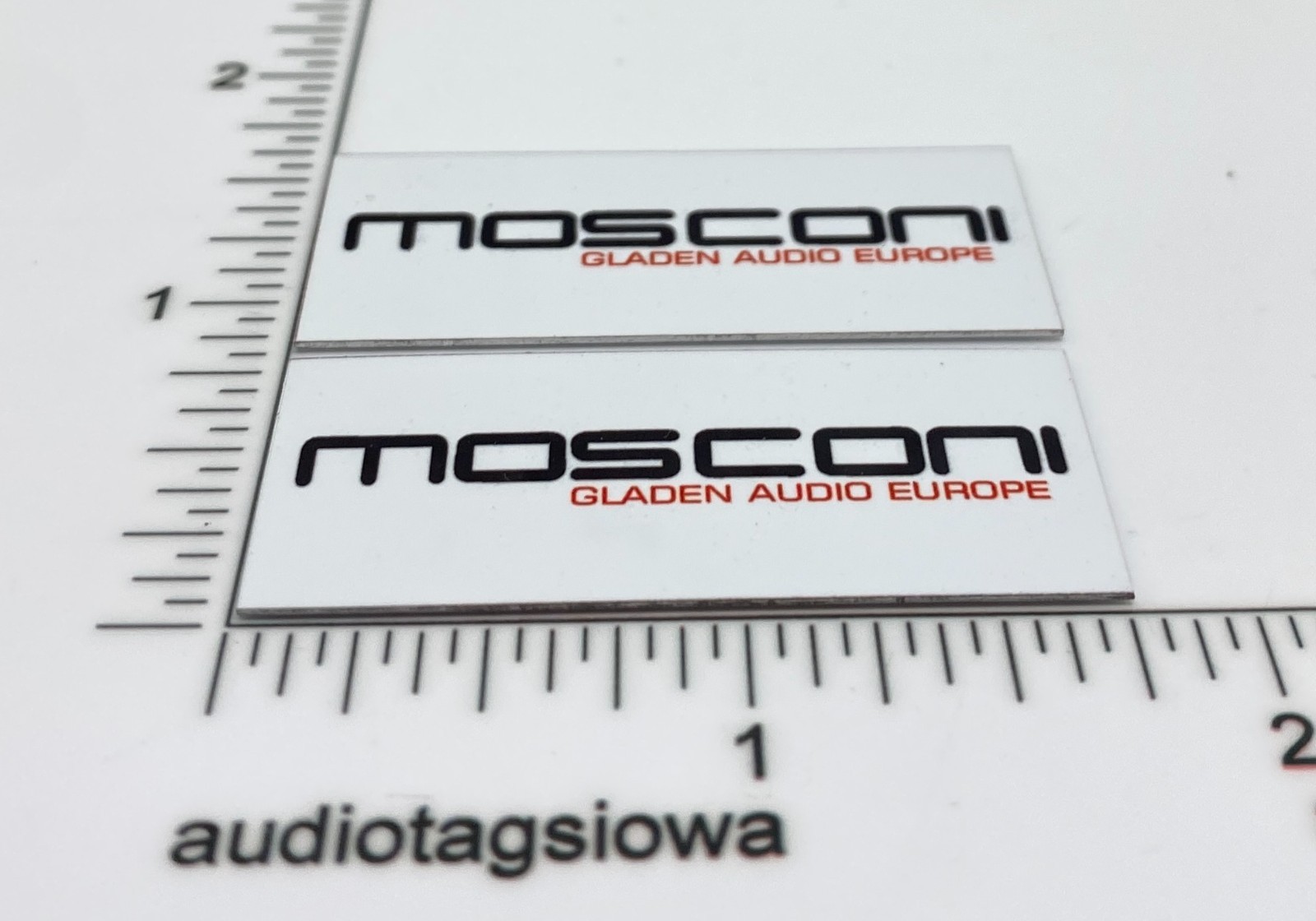 Mosconi Gladen Audio Europe Speaker Grill Badges Pair Custom Made Aluminum