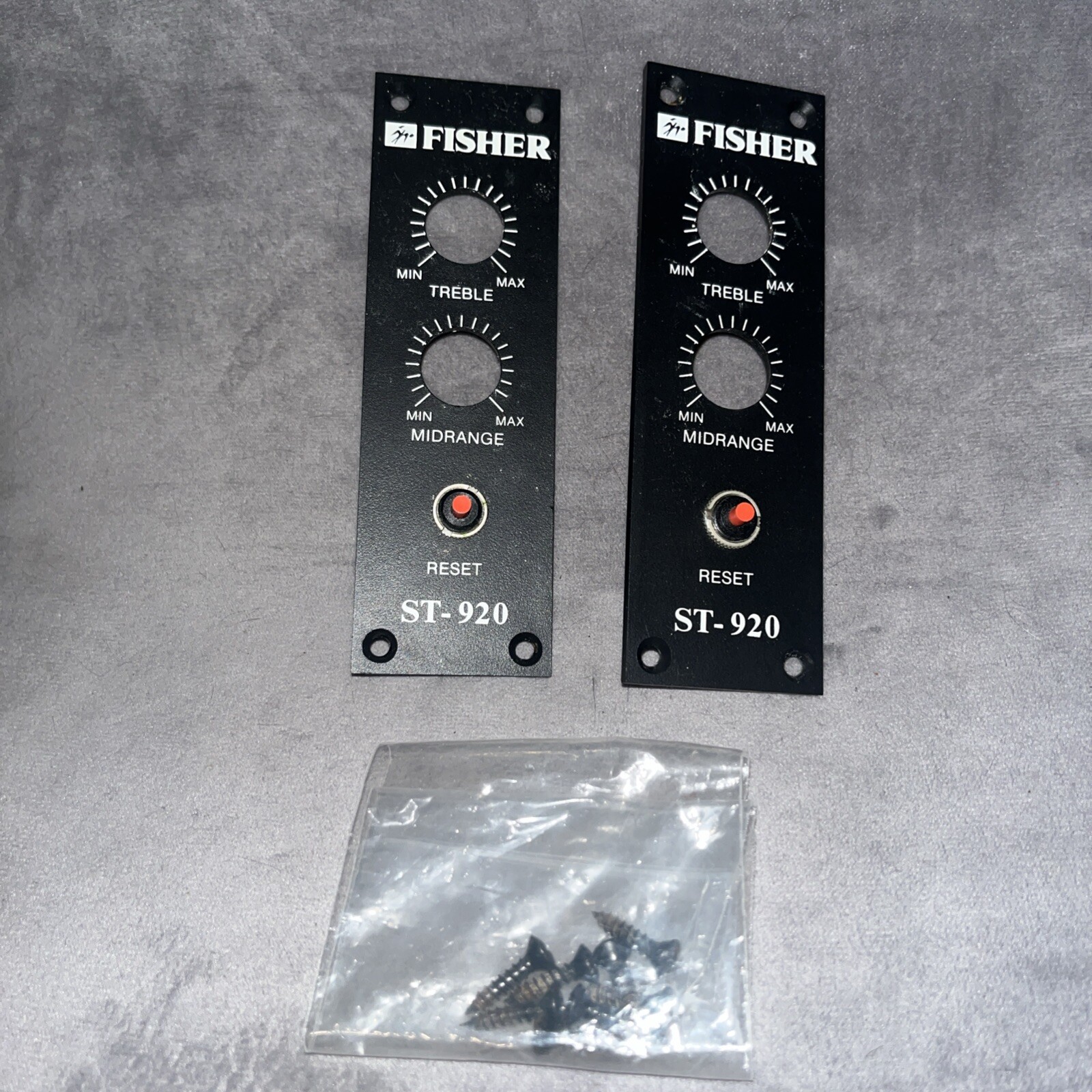 Used Set of Fisher ST-920 Reset Panels & Matching Screws