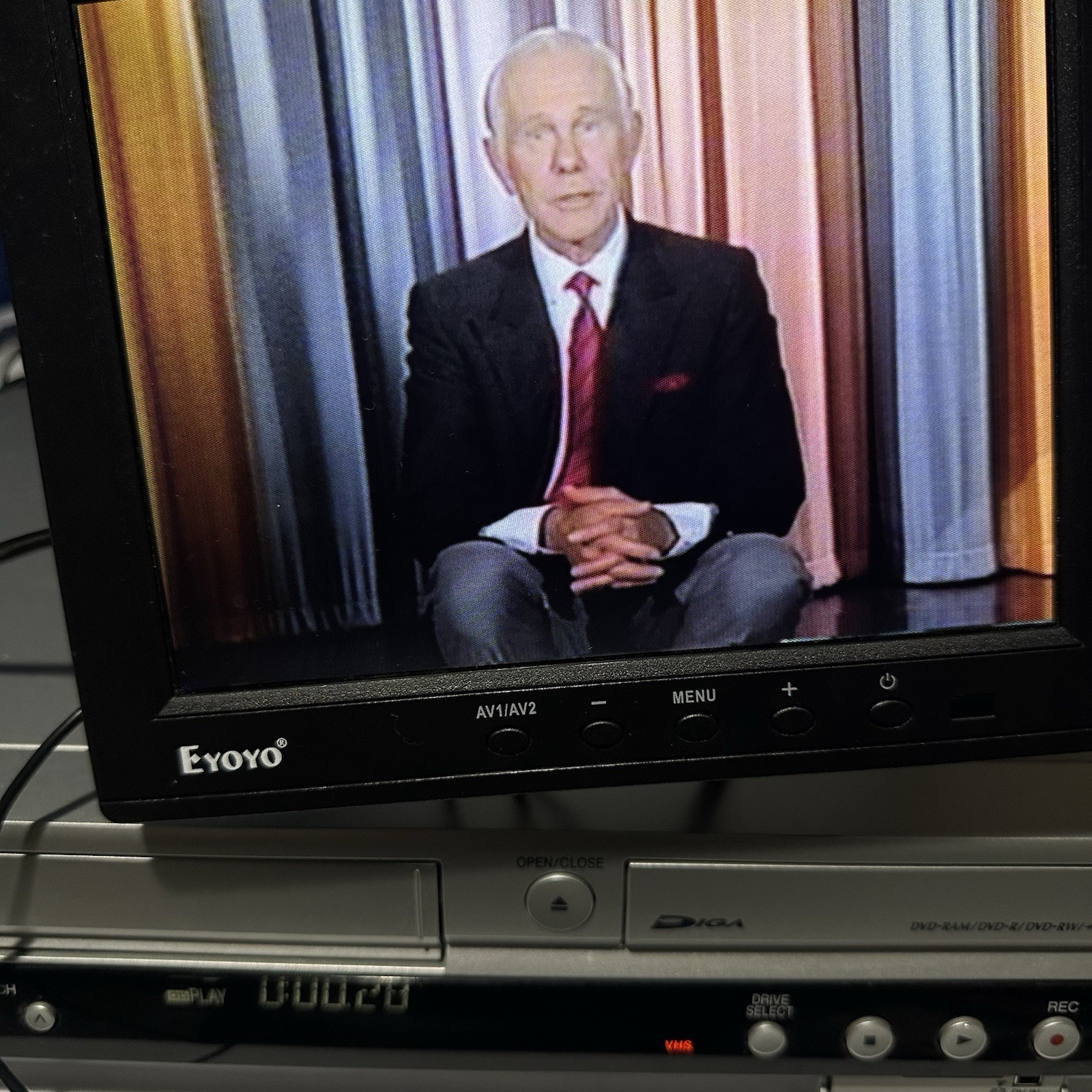 Panasonic DMR-ES35V DVD VHS Recorder Player VCR Combo Tested Working NO Remote